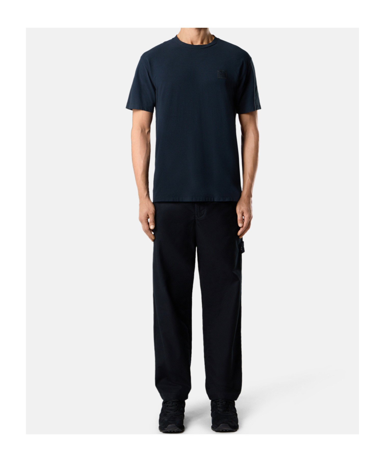 Stone Island Short-sleeve T-shirt In Cotton Jersey Crepe. In Blue