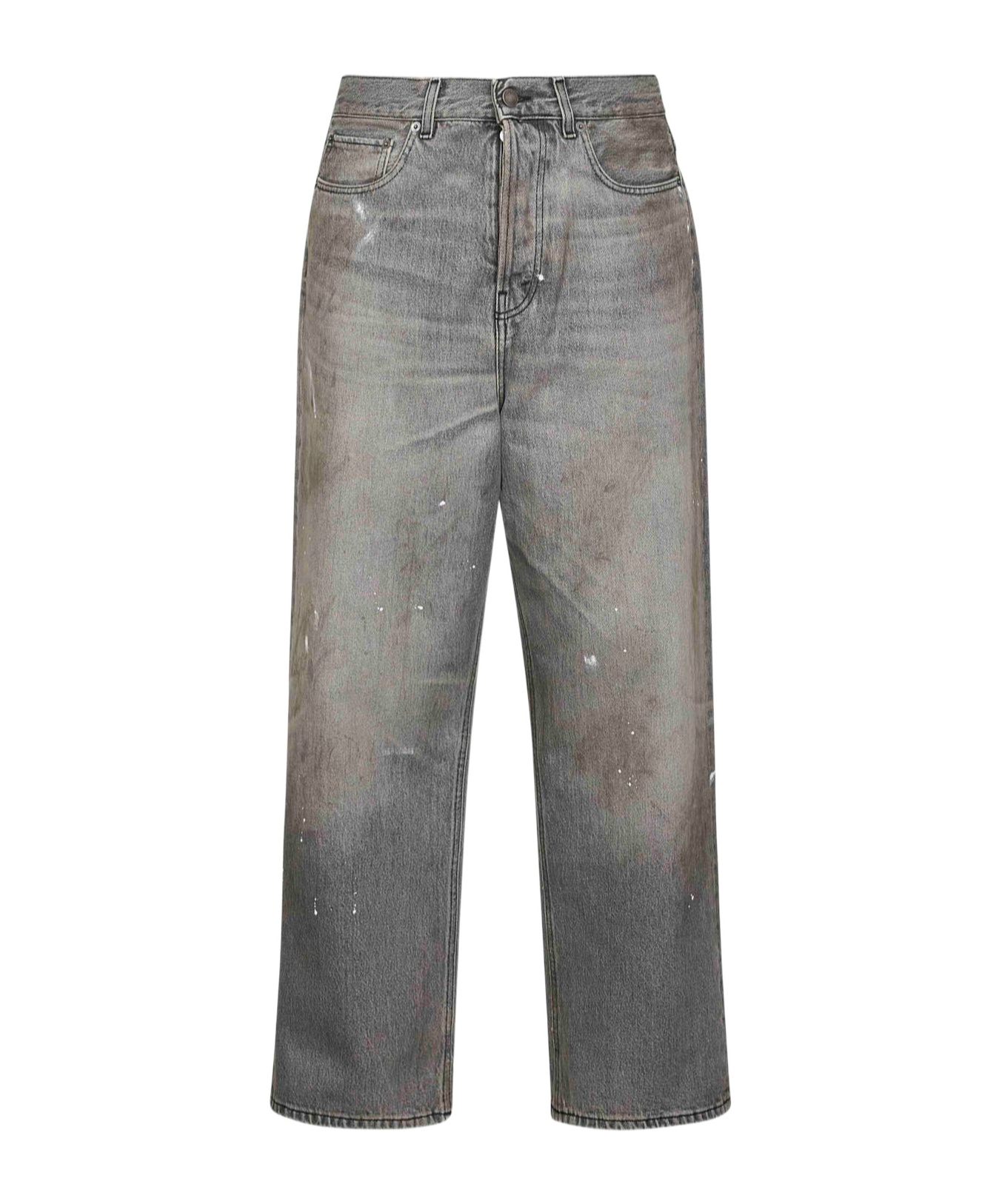 Haikure Five-pocket Denim Trousers In Gray