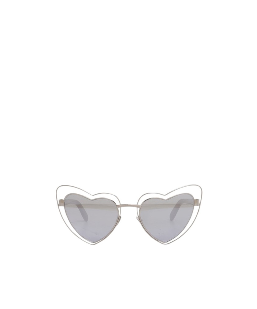 Saint Laurent Loulou Heart-shaped Sunglasses In Gray