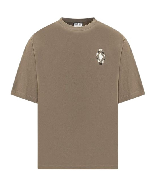 Marcelo Burlon County Of Milan Graphic Printed Crewneck T-shirt In Gray
