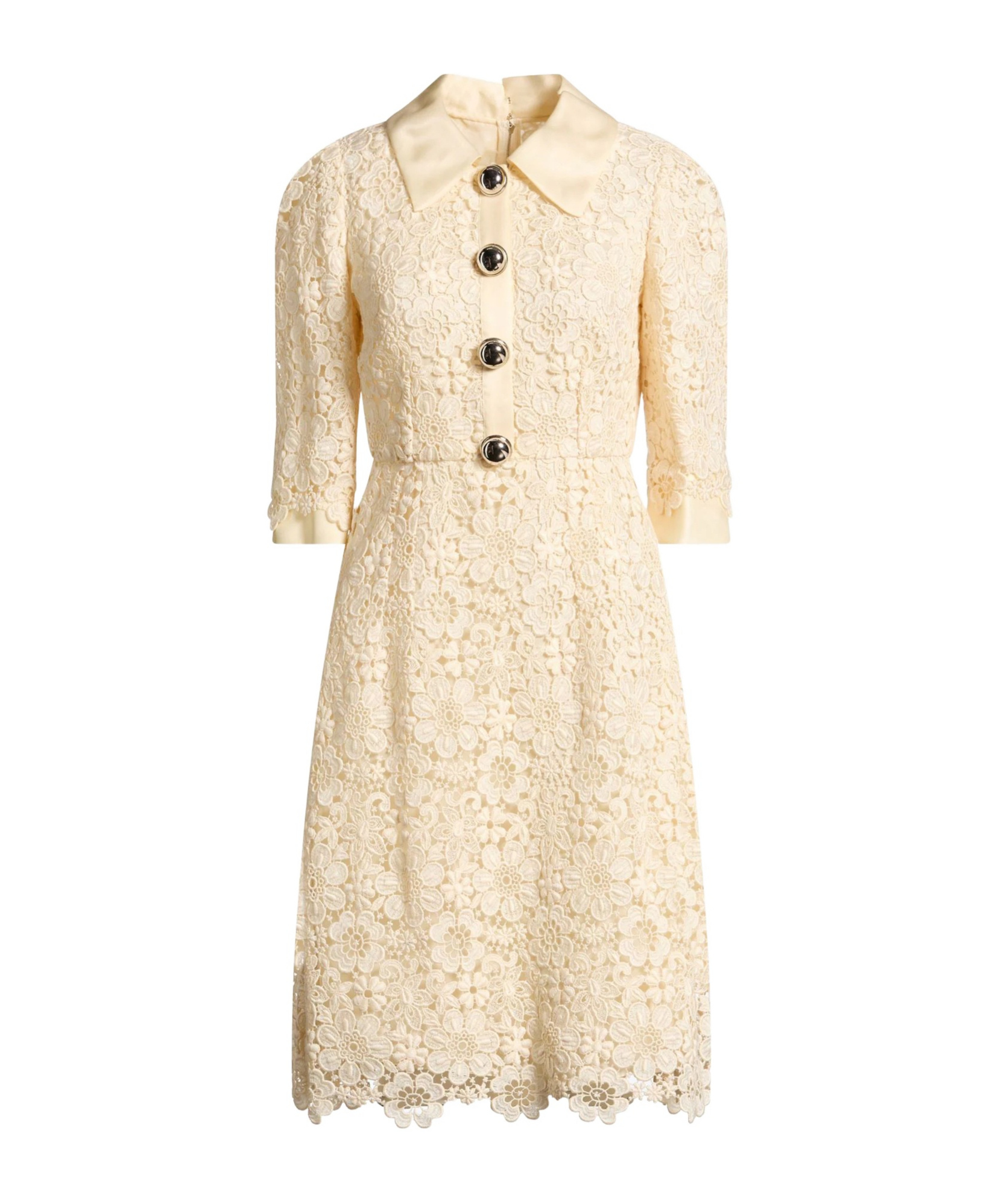 Dolce & Gabbana Midi Dresses In Off White