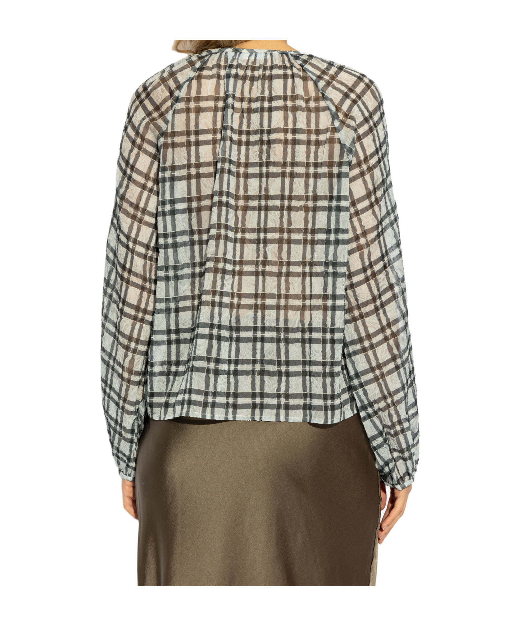 SAMSOE & SAMSOE CHECKED BLOUSE