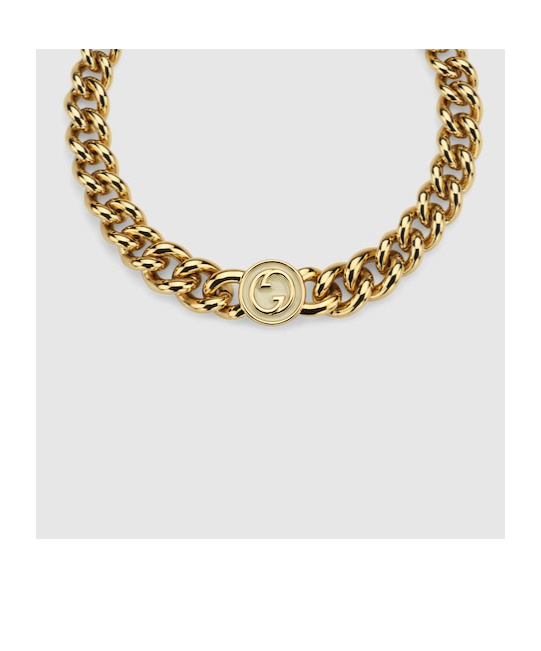 Gucci Blondie Chain Necklace In Yellow