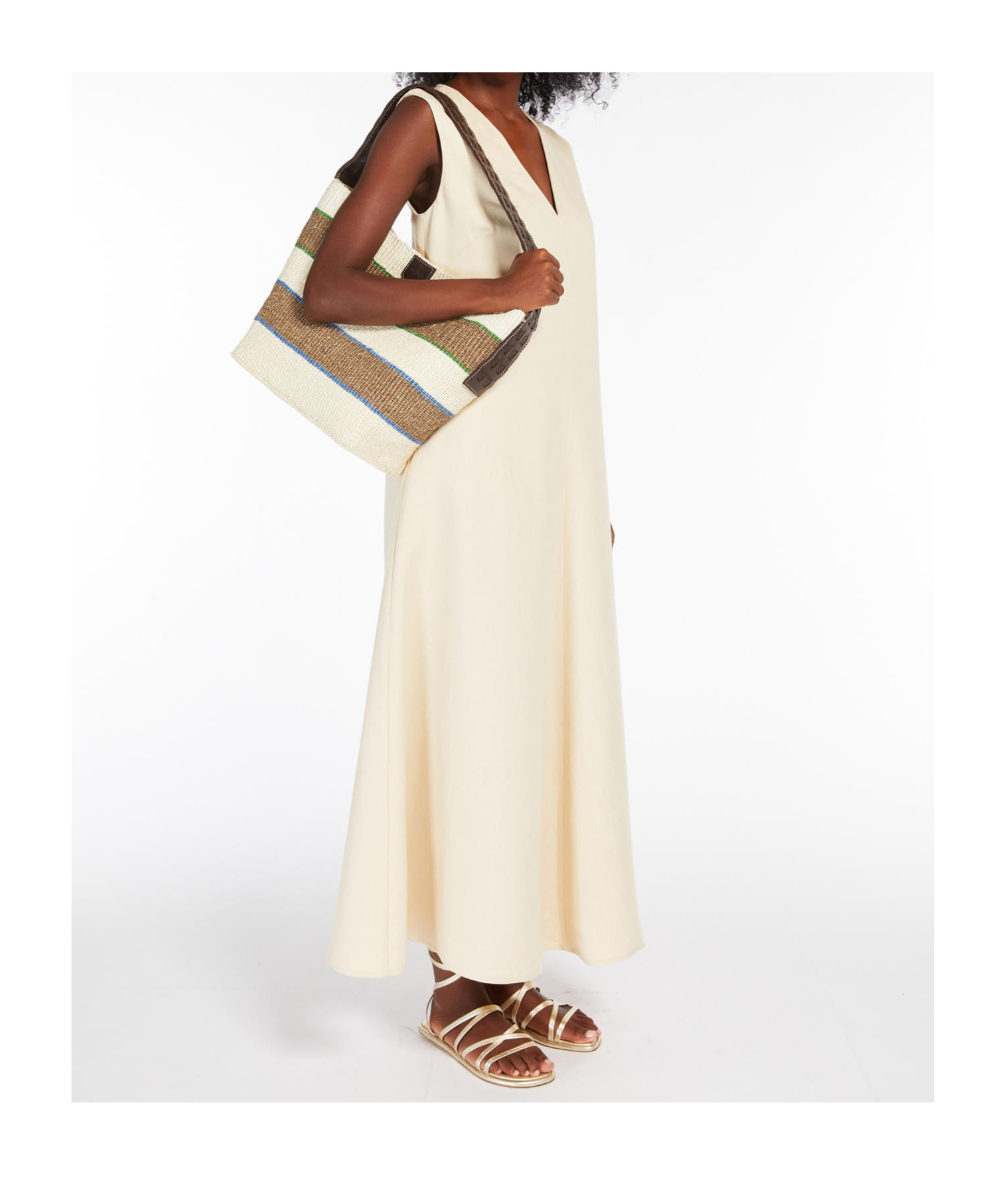 Weekend Max Mara Colorblock Shoulder Bag In White