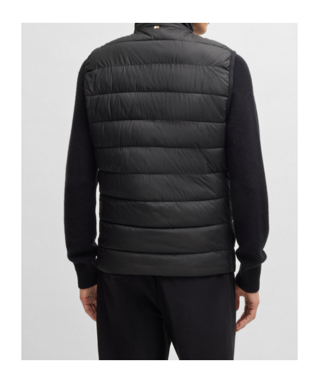 Shop Hugo Boss Logo Water-repllent Gilet In Black