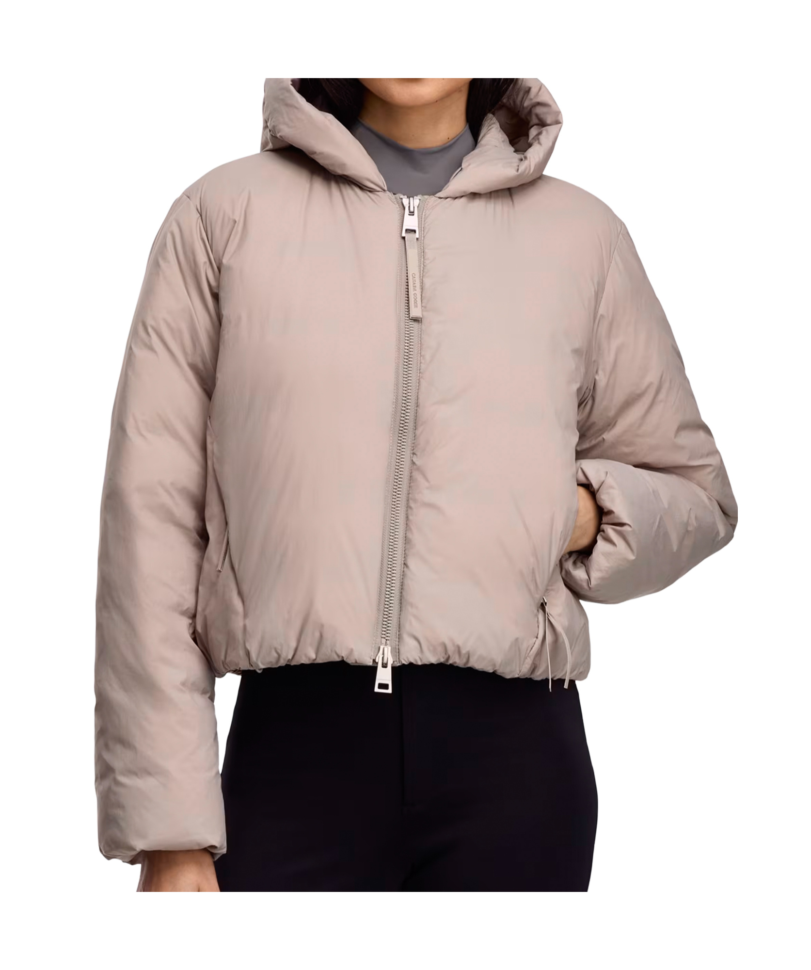 Canada Goose Packable Hooded Jacket Featuring Zip Pockets In Pink