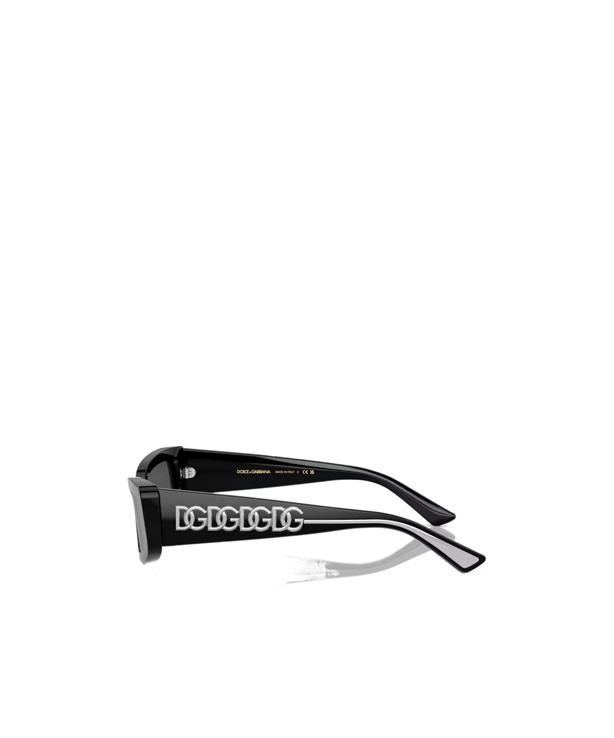 Dolce & Gabbana Dna Rectangle-frame Sunglasses In Black