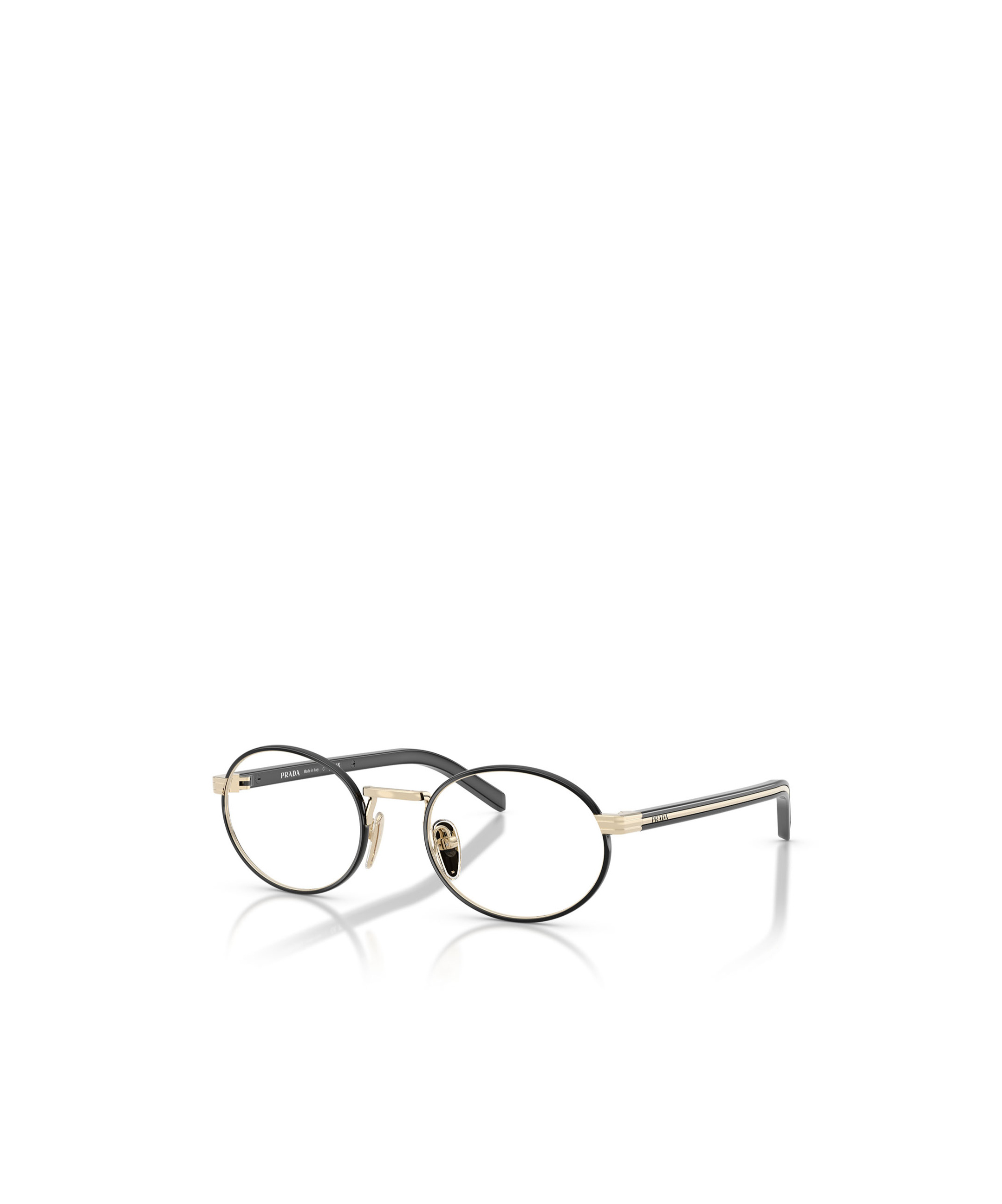 Prada Round Frame Mirror In White