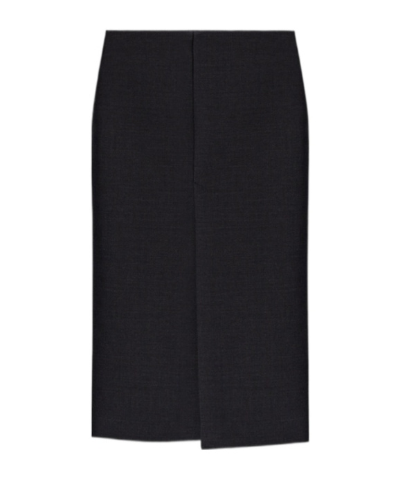 Gucci High Waist Knee-length Skirt With Back Slit And Side Pockets In Black