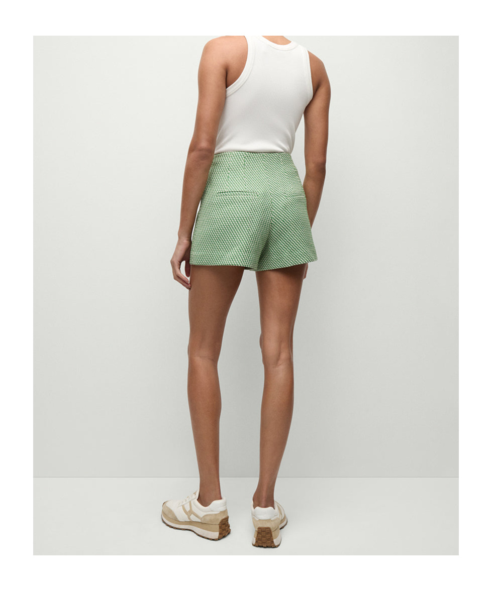Veronica Beard Jazmin High Waist Shorts In Green