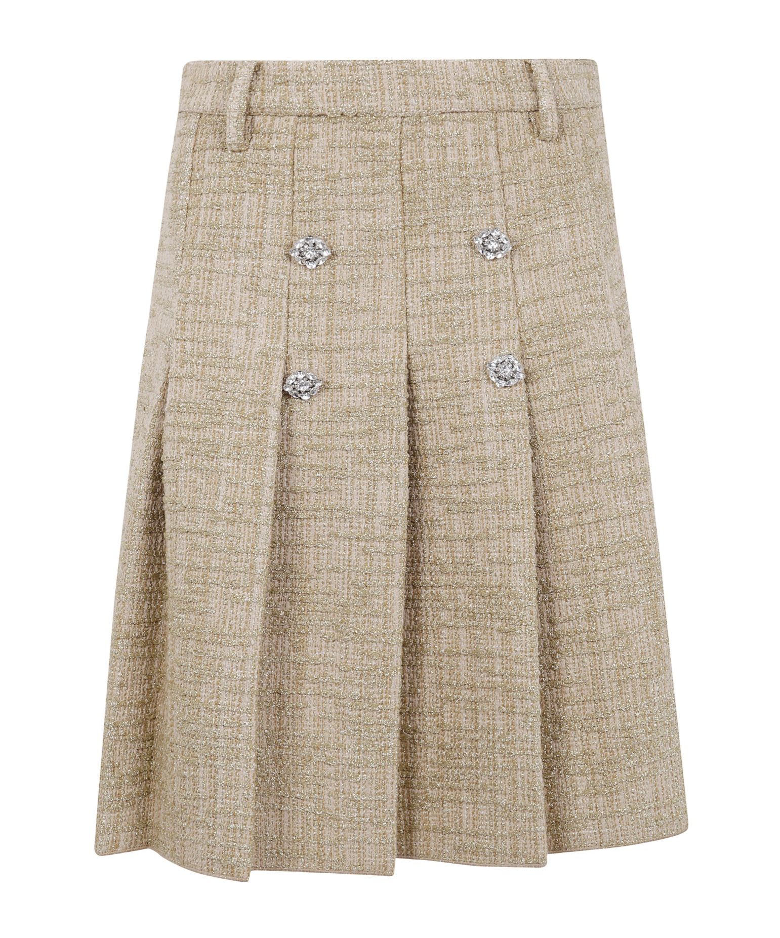 N°21 Embellished Pleated Skirt In Black