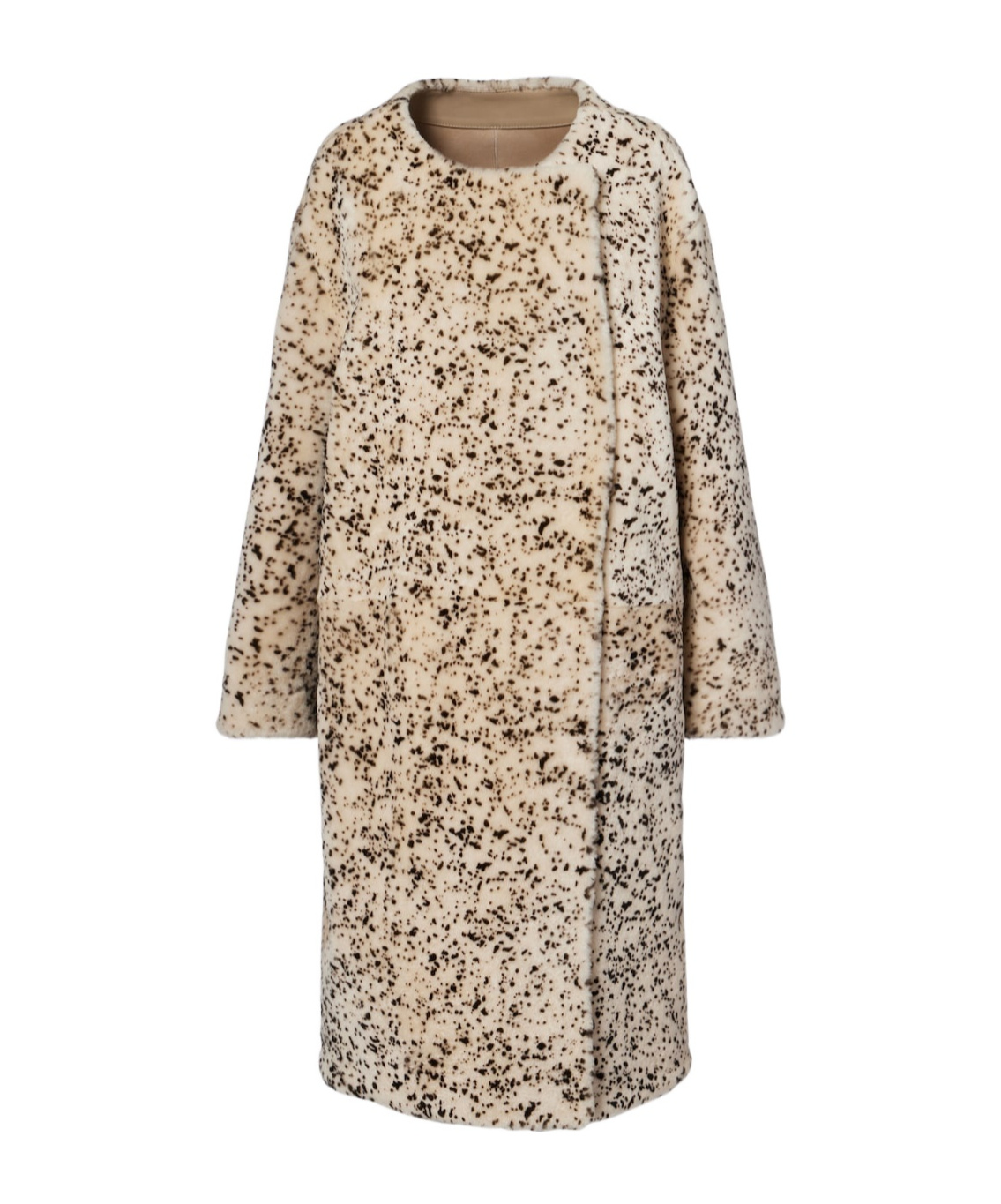 Totême Toteme Stracciatella Shearling Coat In Brown