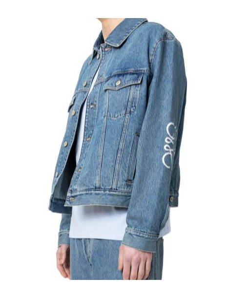 Loewe Anagram Patch Denim Jacket In Blue