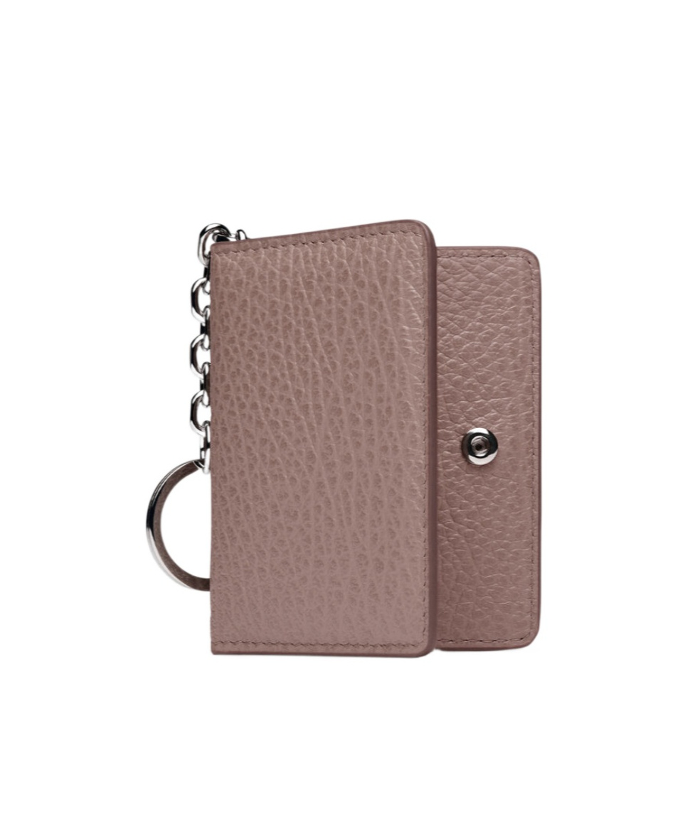 Maison Margiela Keyring Snap-button Cardholder In Brown