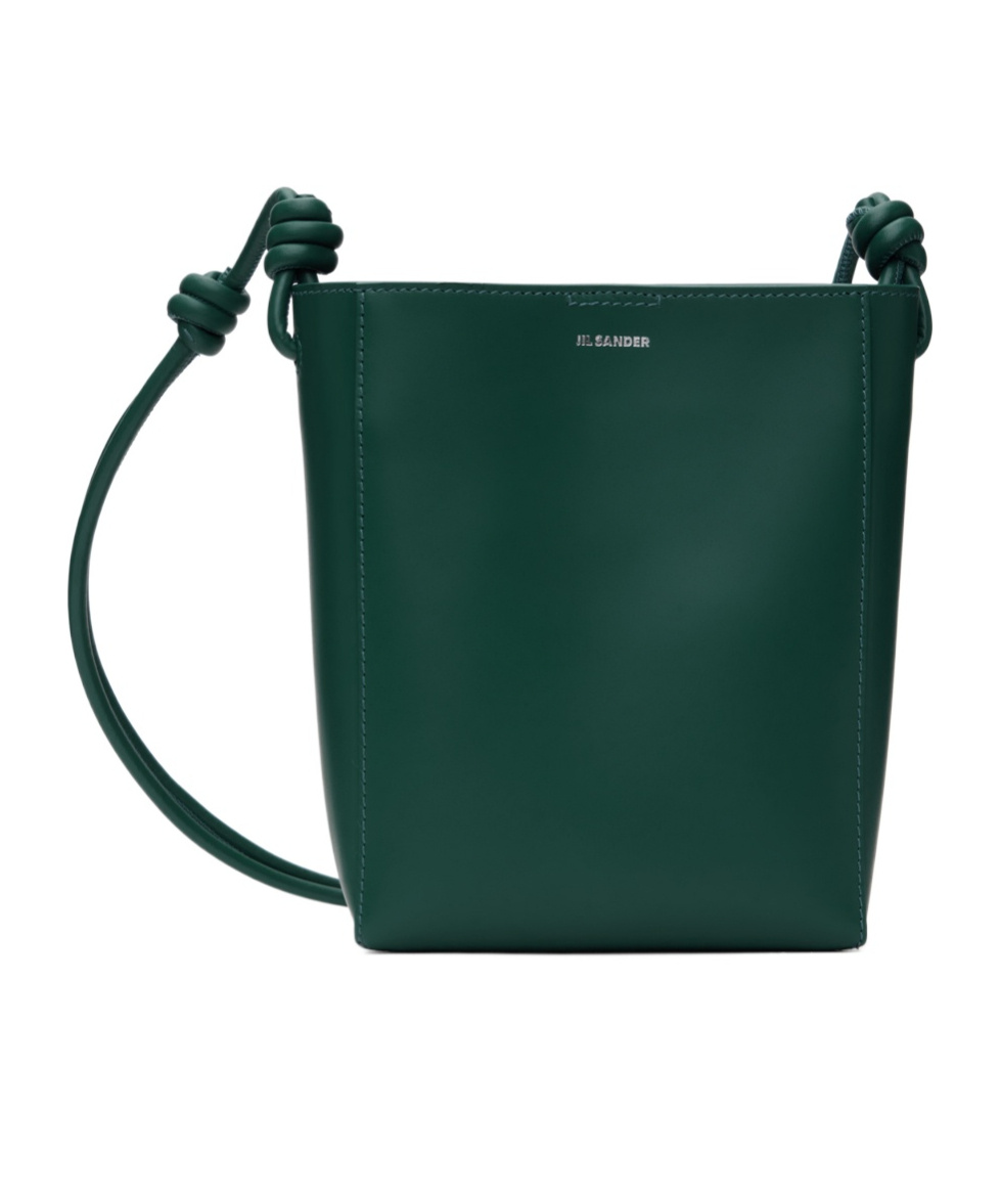 Jil Sander Green Giro Crossbody Bag In Green