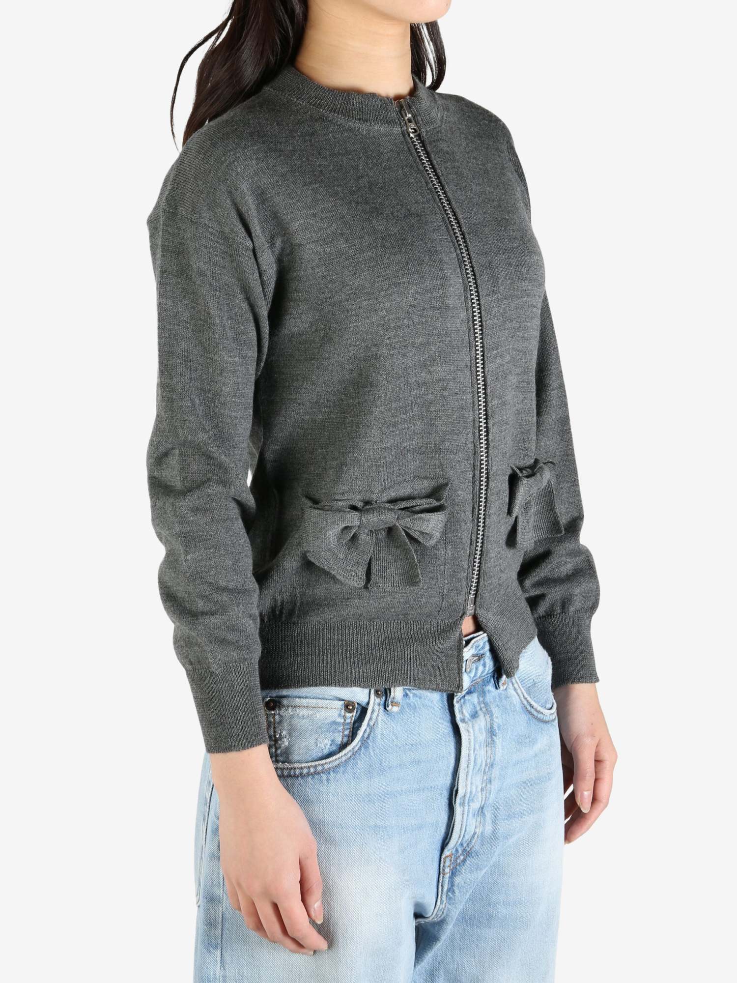 Magliano Zip-up Wool Cardigan In Black