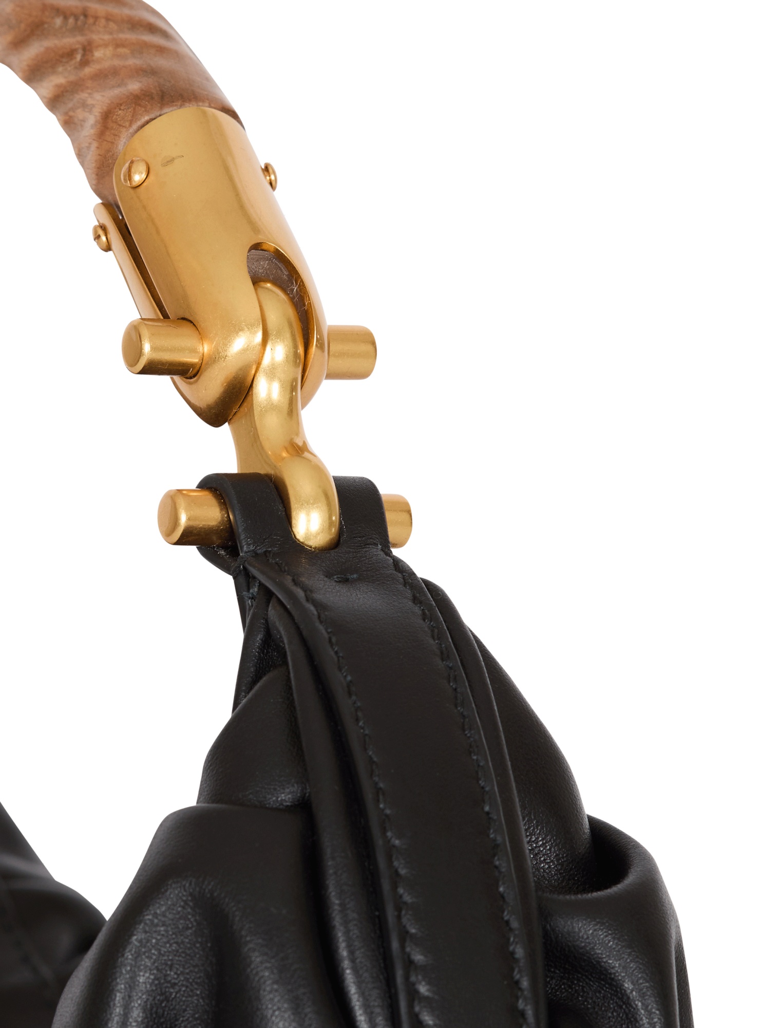 Balmain Medium Ebene Bag In Calfskin Leather In Black