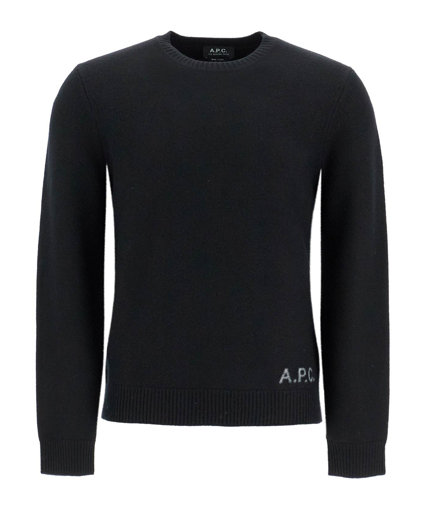 A.p.c. A. P.c. Classic Pullover Sweater For Men In Black