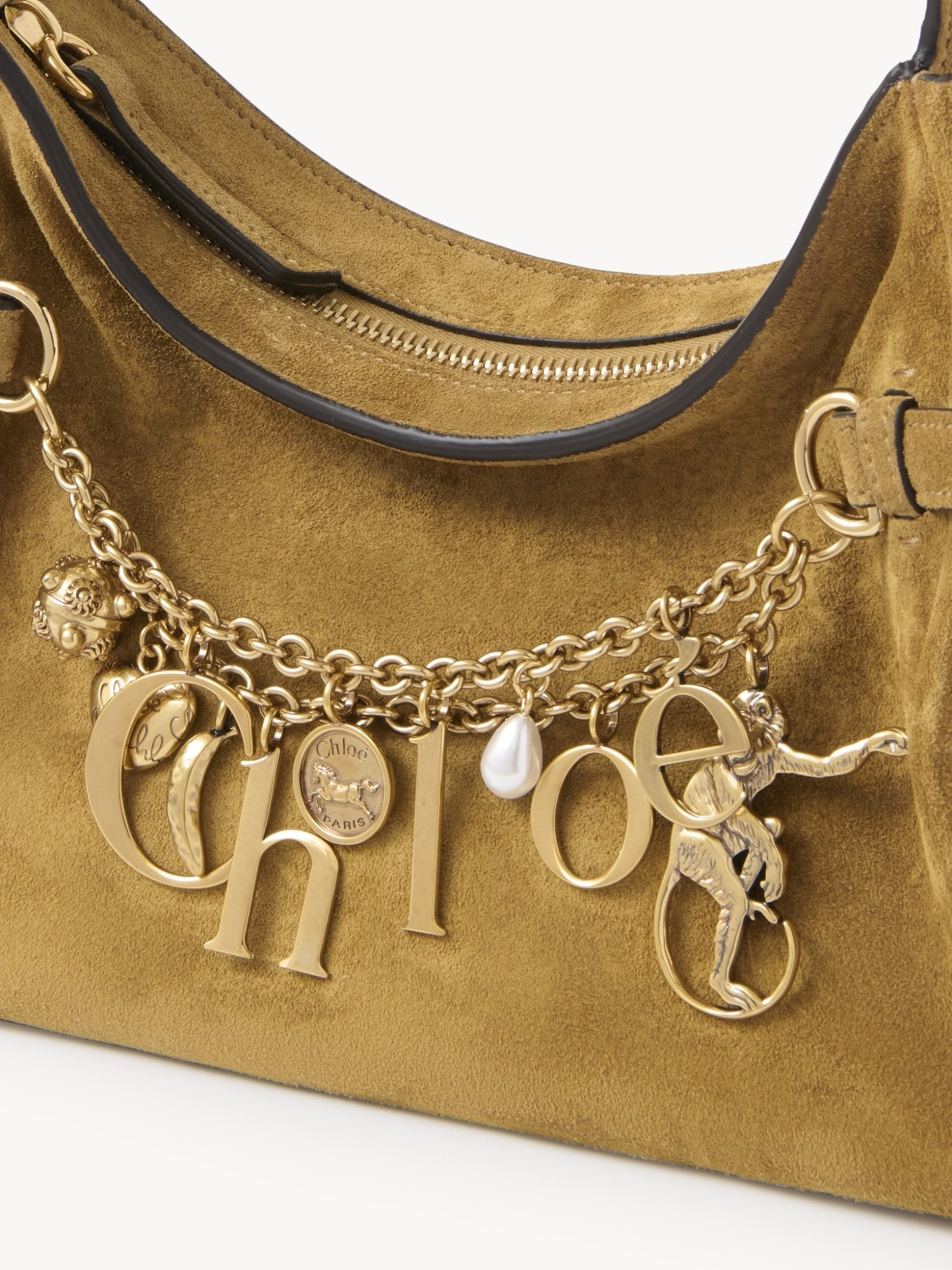 Chloé Charms Shoulder Bag In Green