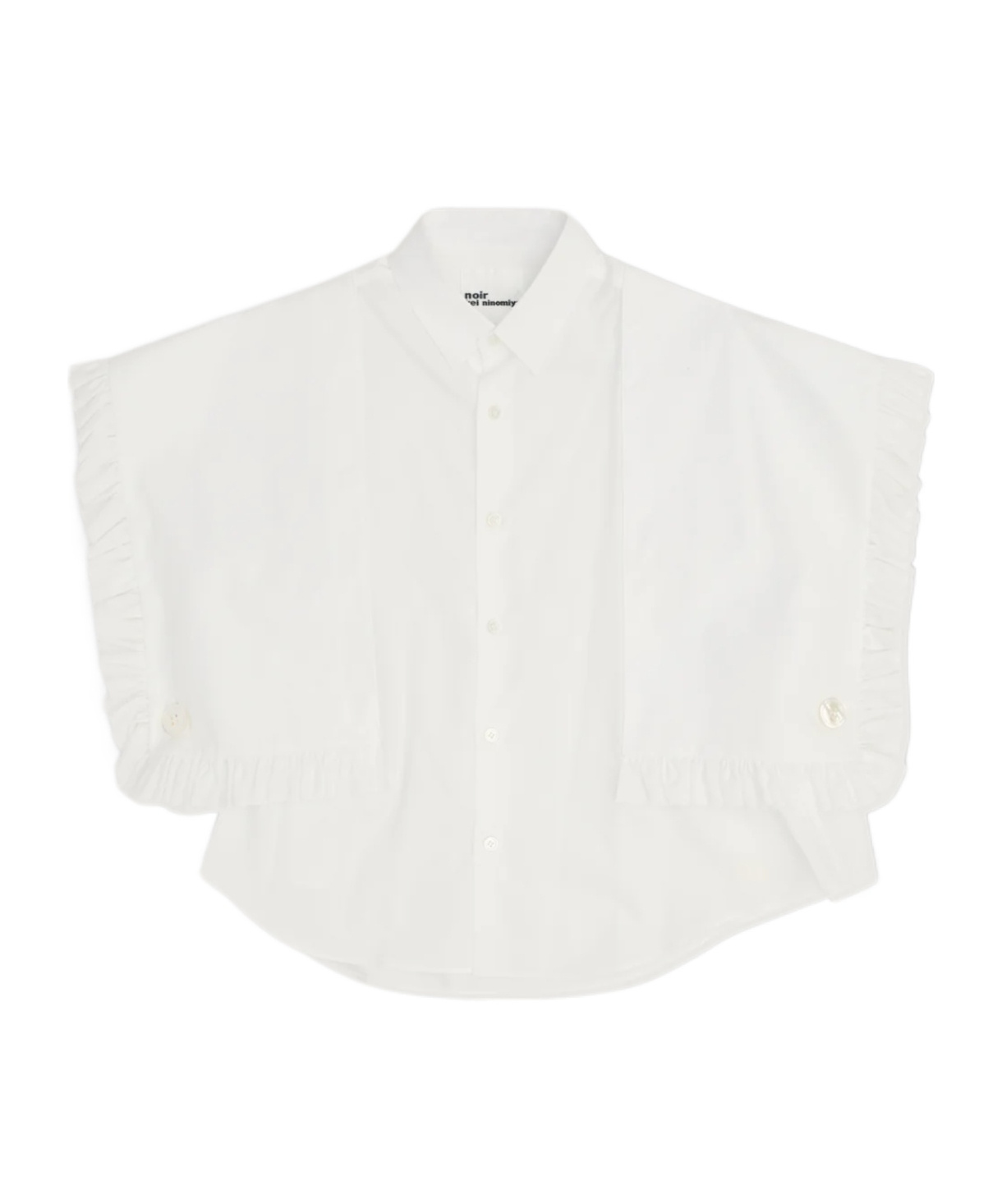 COMME DES GARÇONS FRILL SLEEVES CROPPED SHIRT 