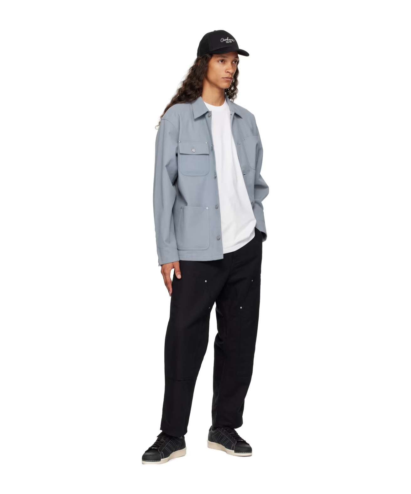 Carhartt Relaxed Tapered Double Knee Pants In Cotton In Black