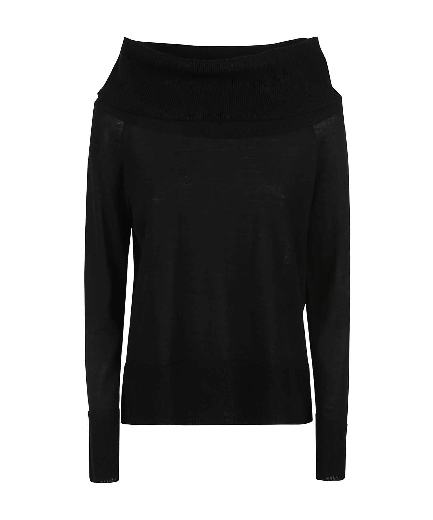 Max Mara Wool Strapless Sweater In Black