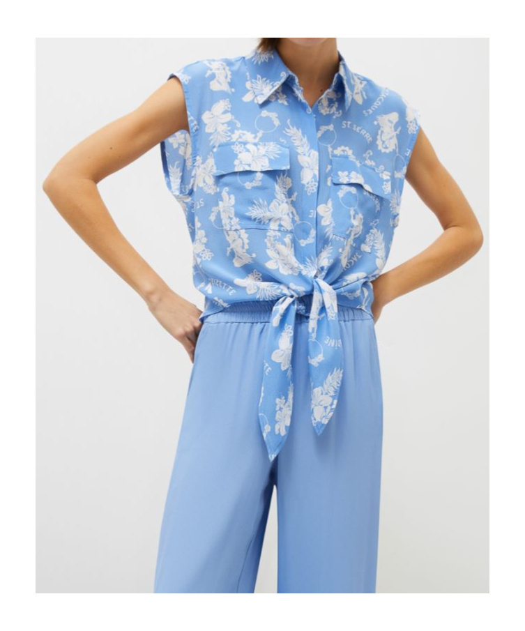 MARELLA SLEEVELESS CREPE SHIRT