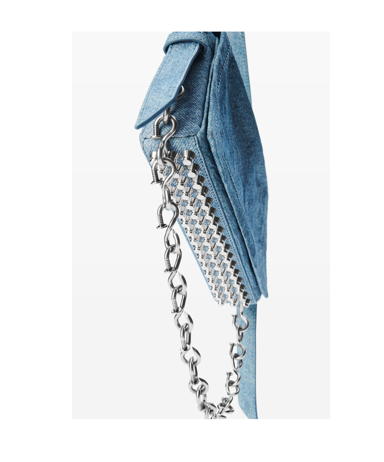 Alexander Wang Ricco Crushed Flap Bag Leather Slim In Blue