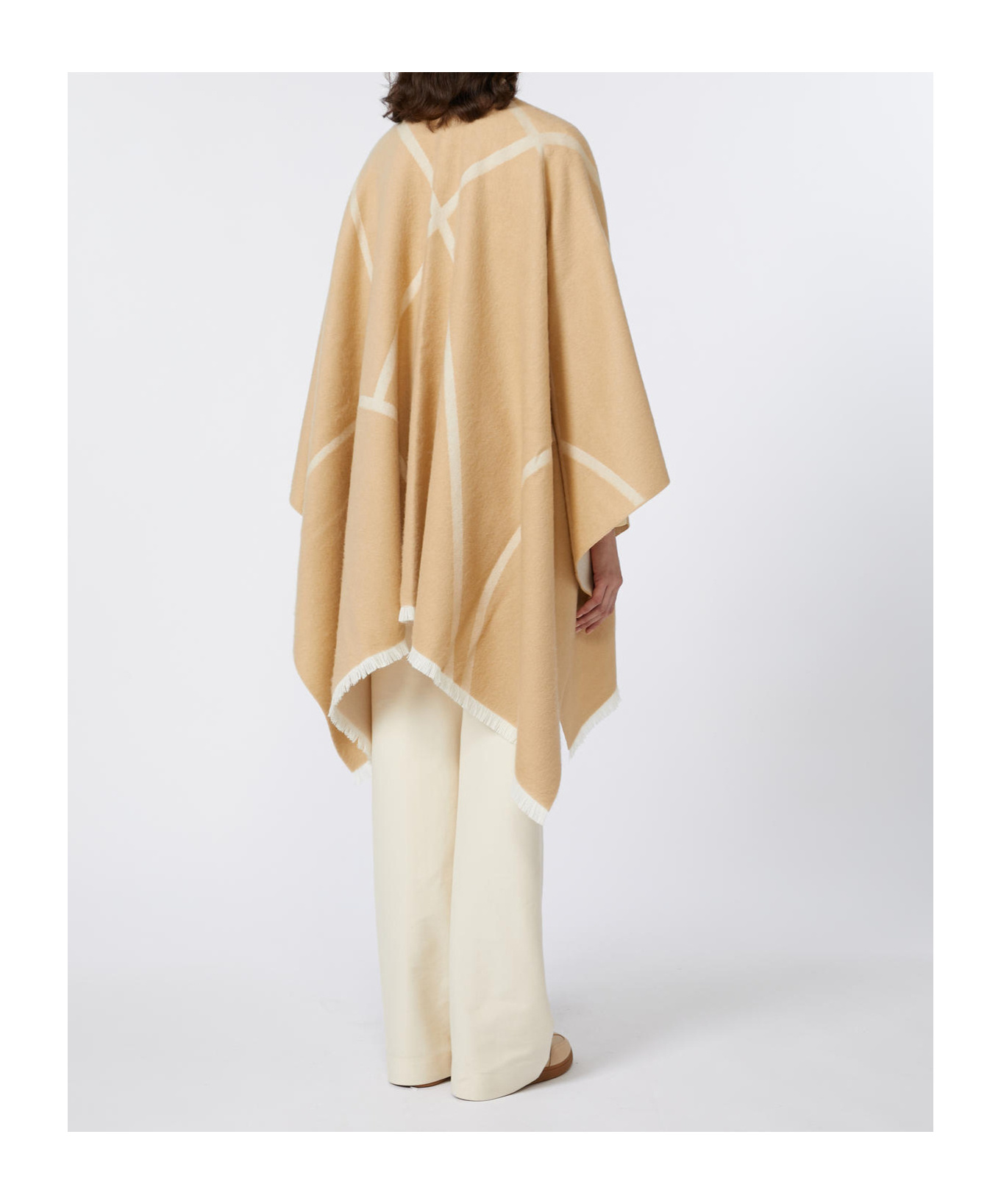 Max Mara Frayed-hem Jacket In Brown
