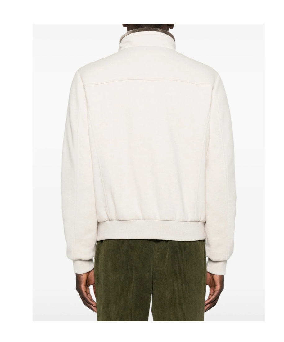 Moorer Long-sleeved Stand-up Collar Jacket In White