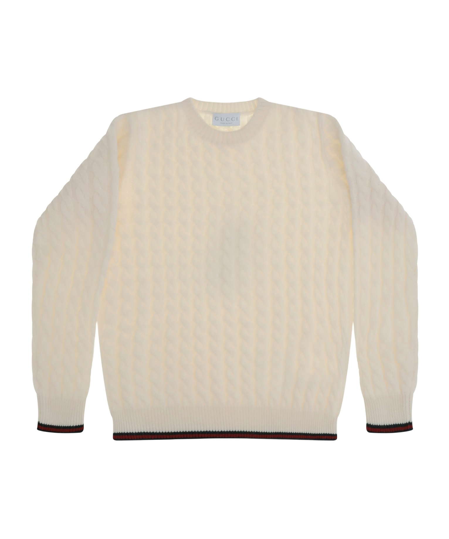Gucci Kids Crewneck Ribbed Jumper In White