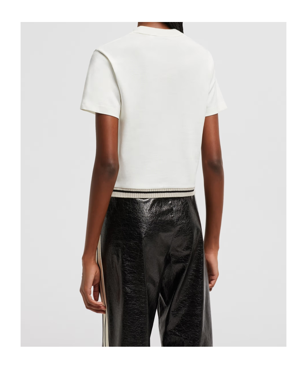 Moncler X Palm Angels Cotton Short-sleeved T-shirt In White