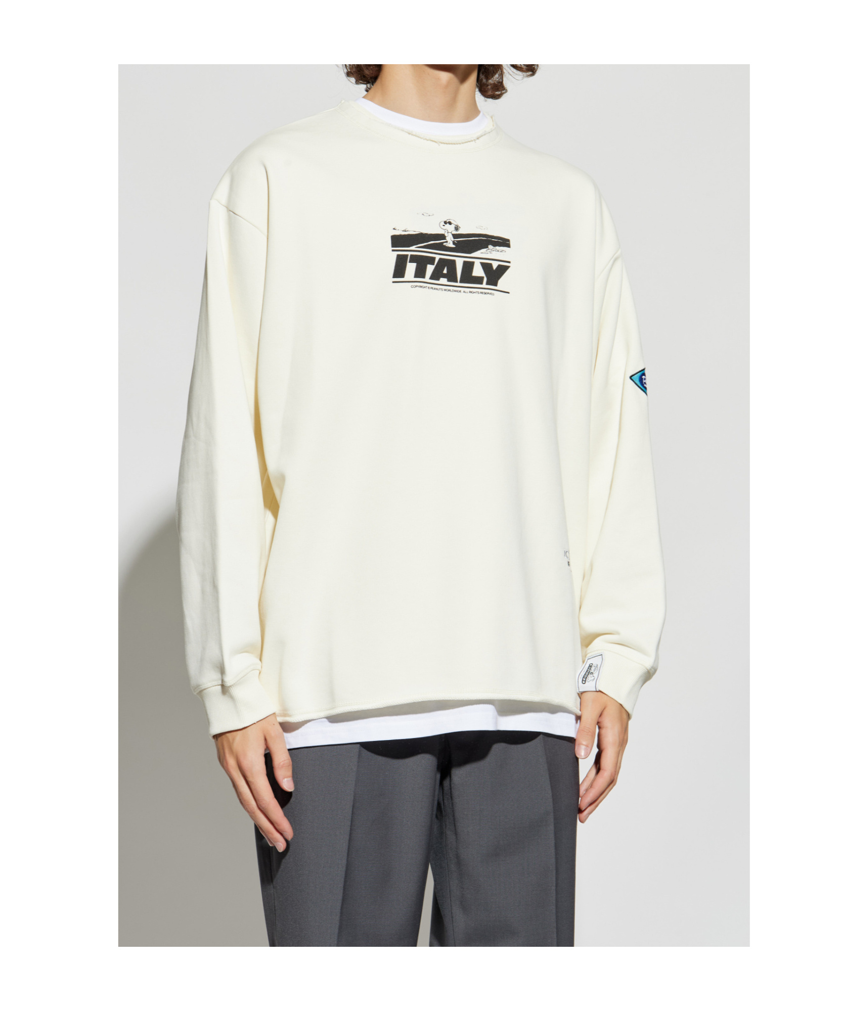 Iceberg Crew Neck Printed Sweatshirt In Neutral