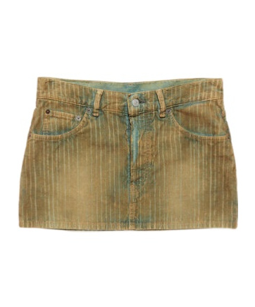 Acne Studios Corduroy Mini Skirt In Green