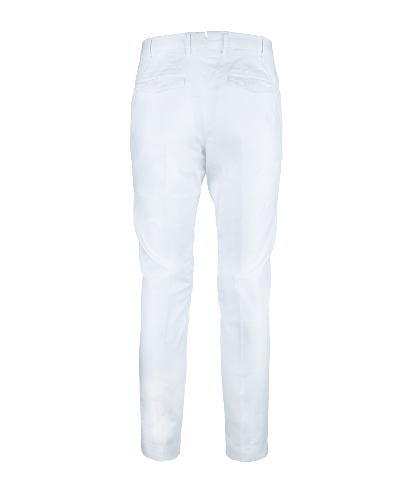 Pt Torino Trousers With Back Pockets And Belt Loops In White