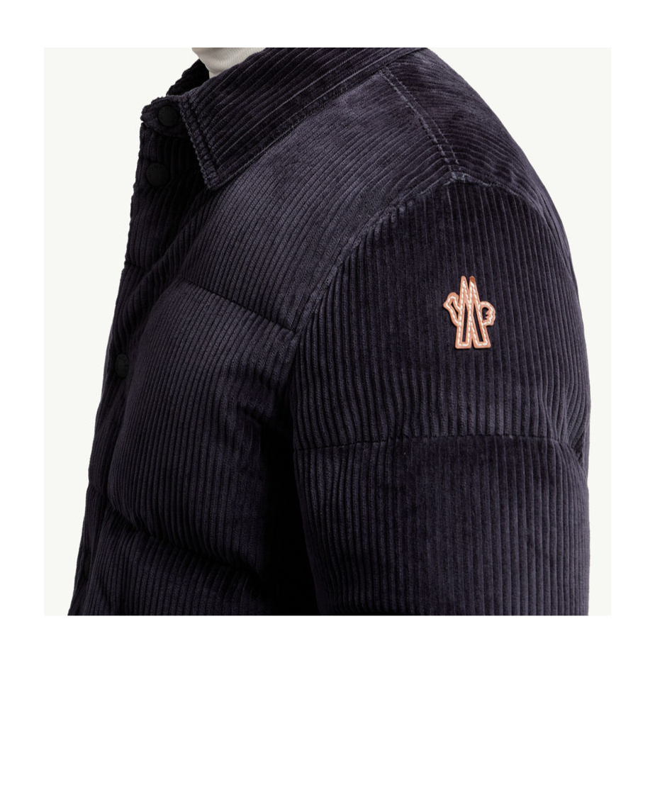 Moncler Elgon Corduroy Down Ski Jacket In Animal Print