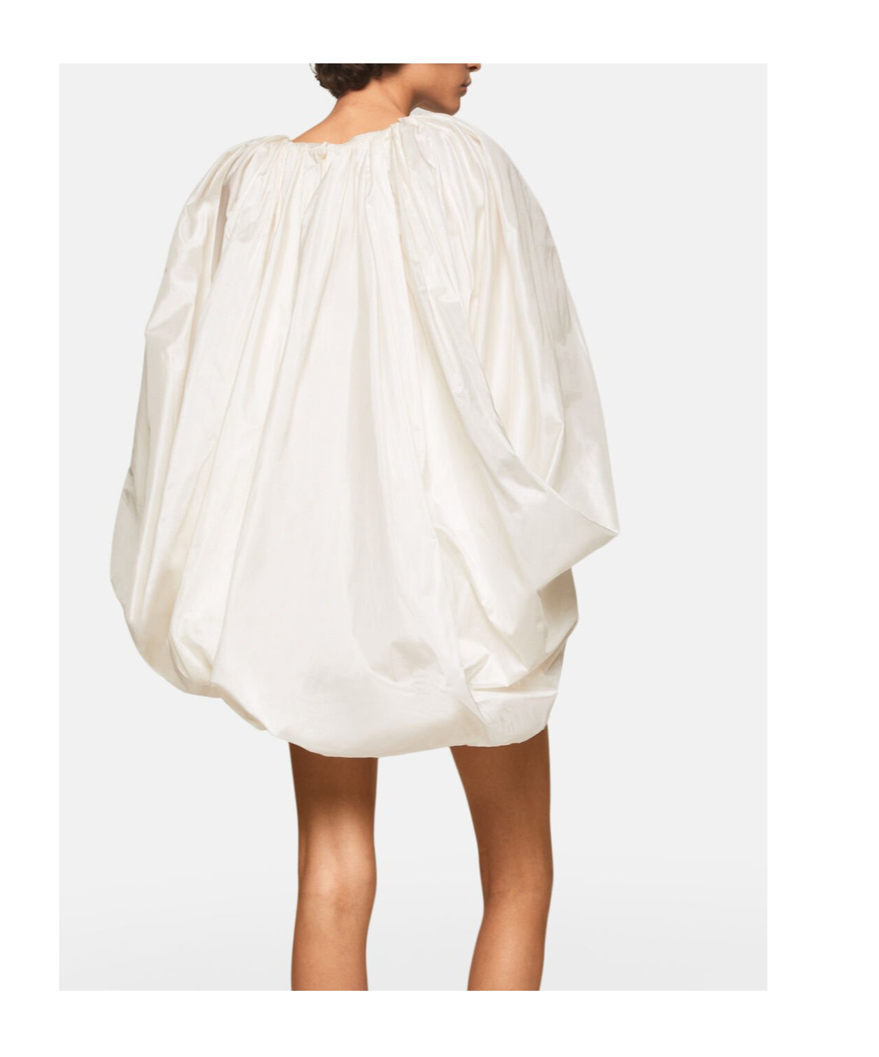 Stella Mccartney Sleeveless Cape Mini Dress In White