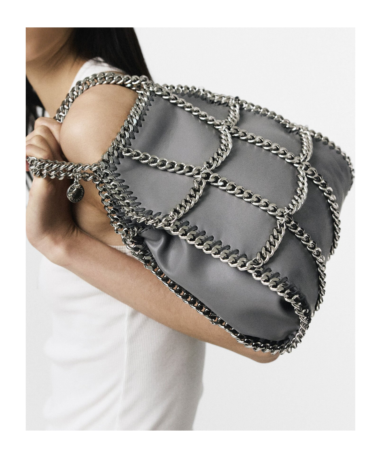 Stella Mccartney Mini Tote Bag In Gray