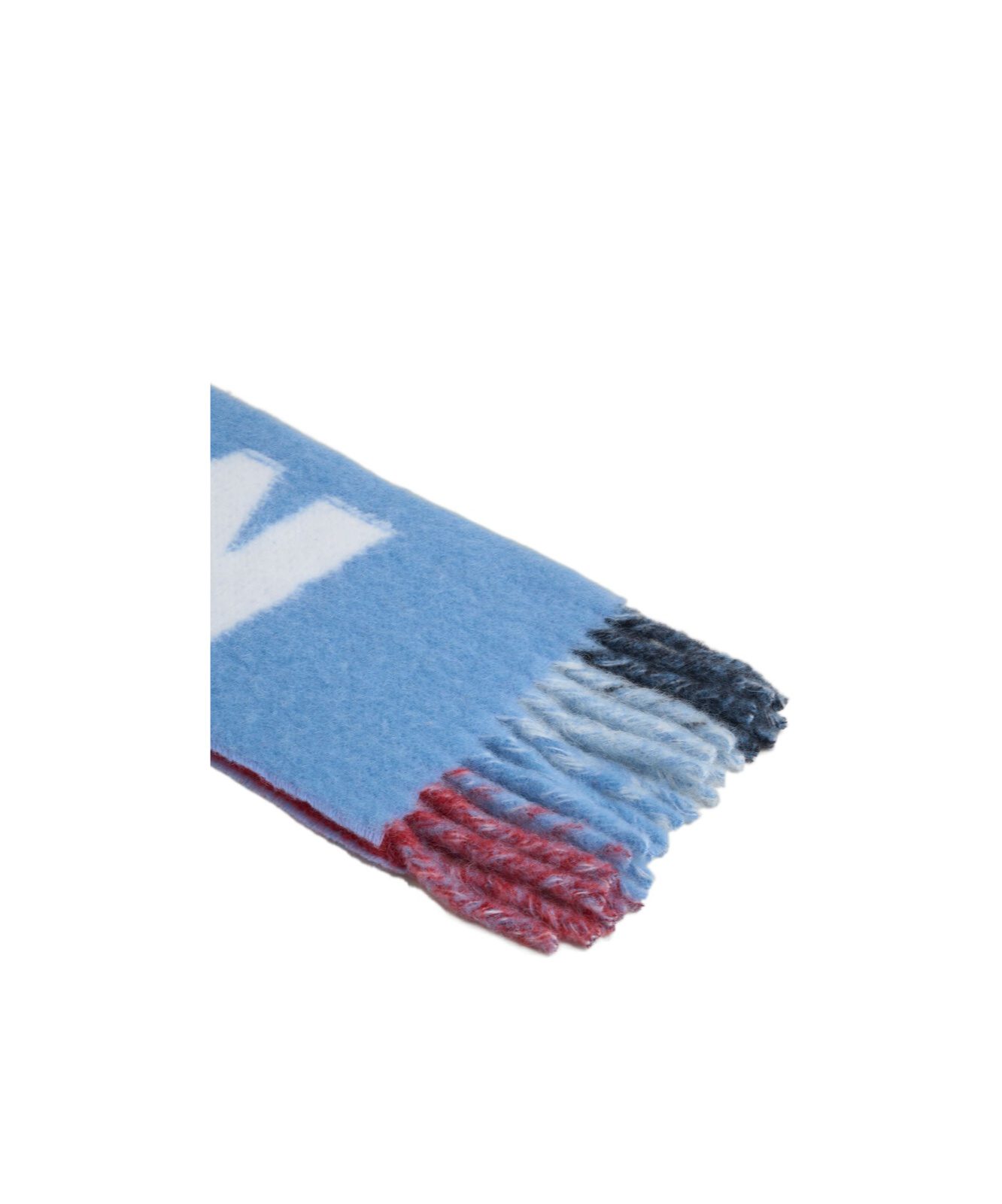 Marni Scarf With Maxi Logo In Blue
