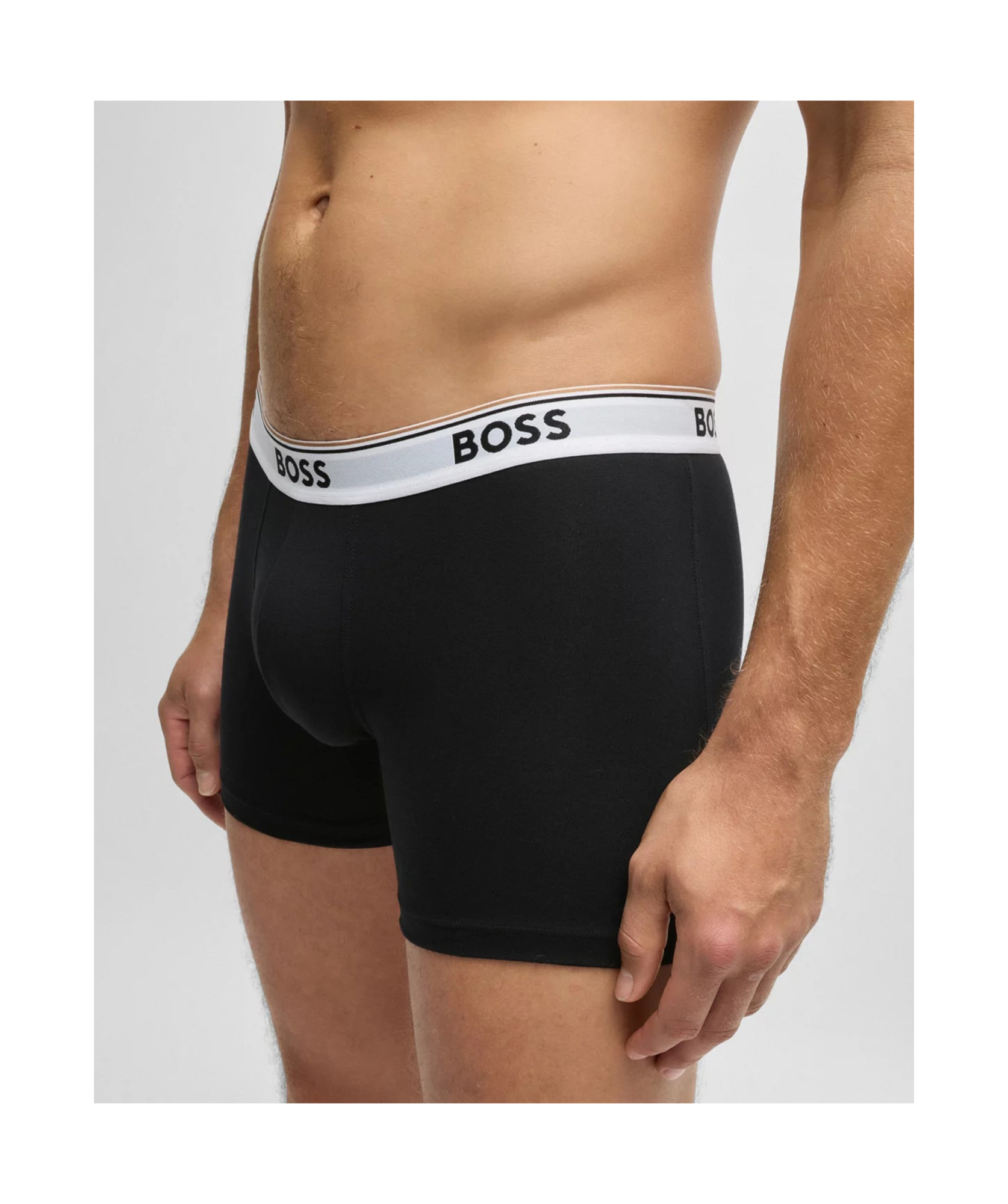 HUGO BOSS LOGO-WAISTBAND JERSEY BOXERS (PACK OF THREE)
