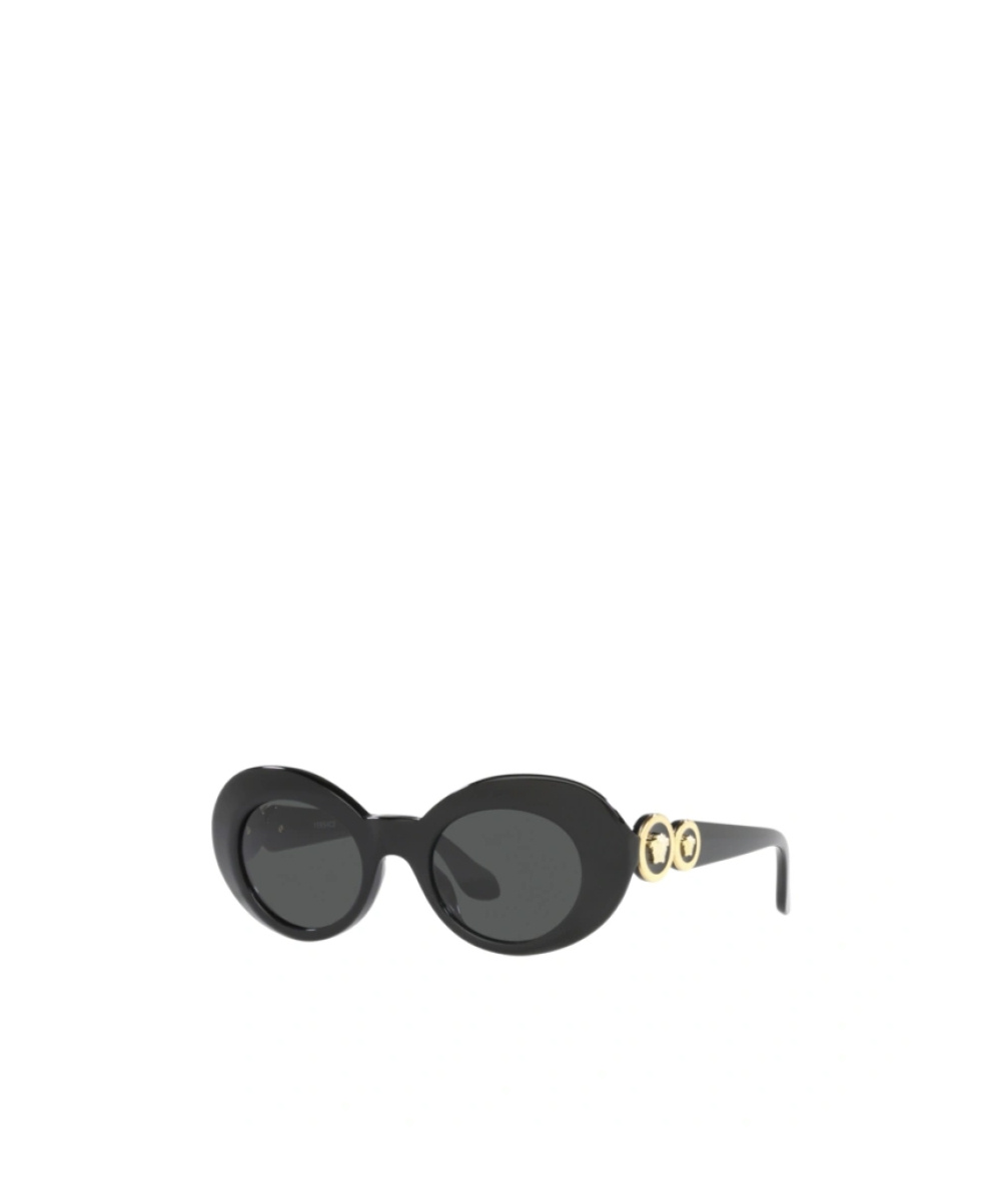 Versace 45mm Small Oval Sunglasses In Black