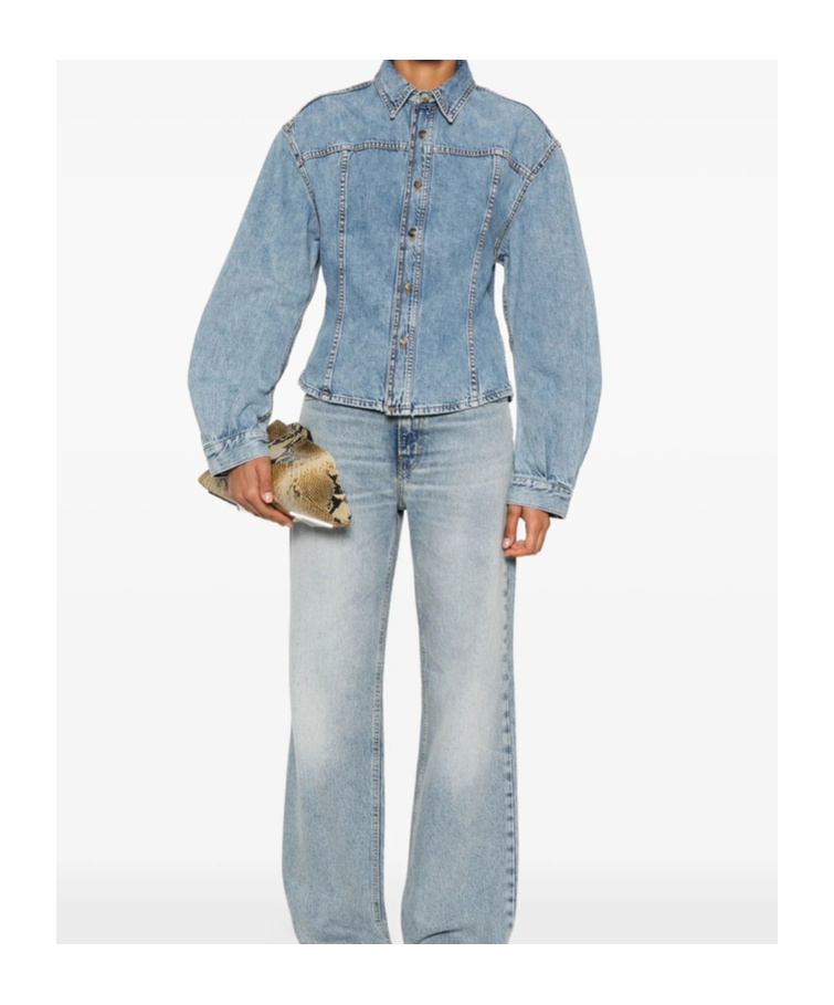 Haikure Button-up Denim Jacket In Blue