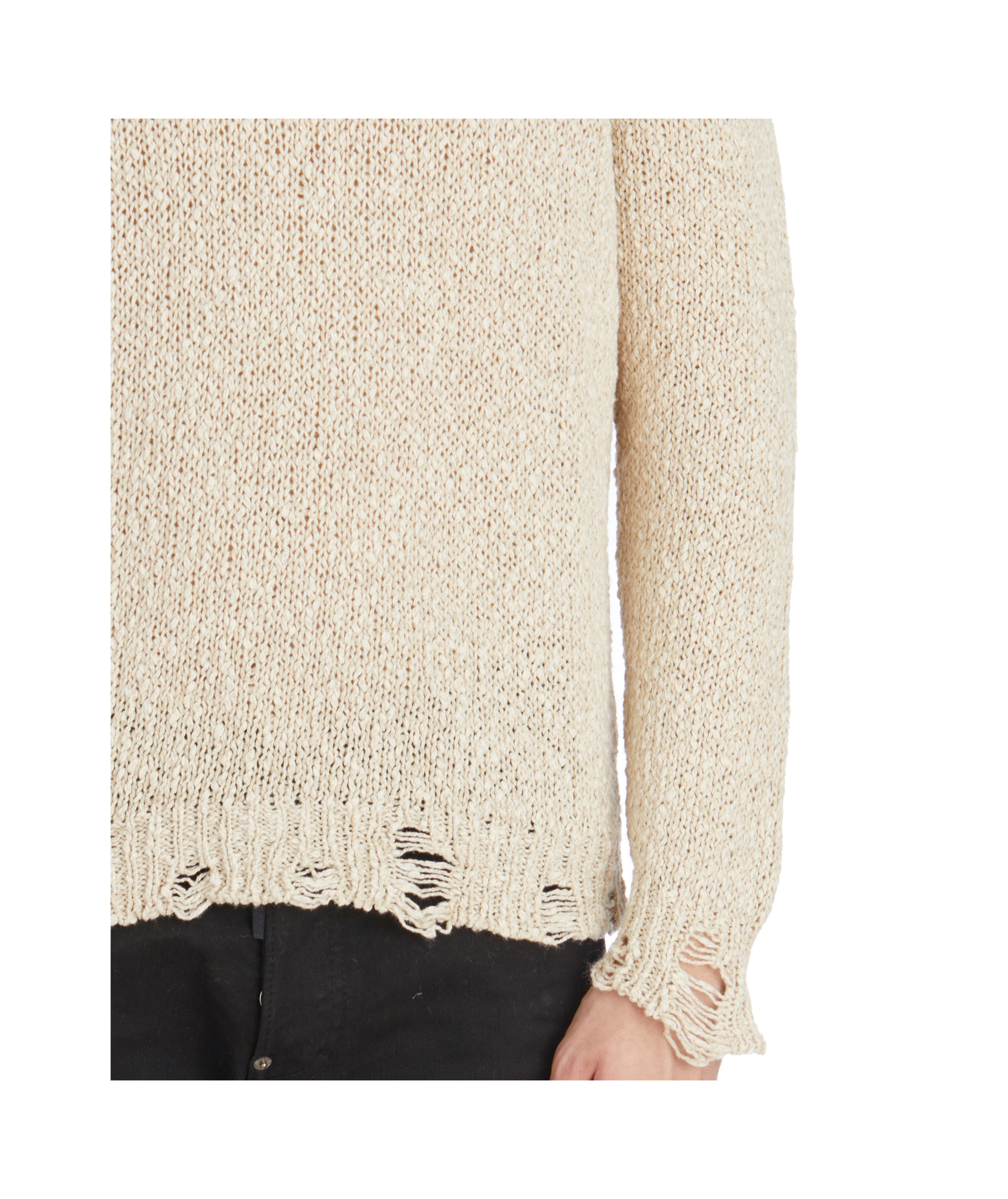 Avant Toi Crochet-knit Sweater In Nude