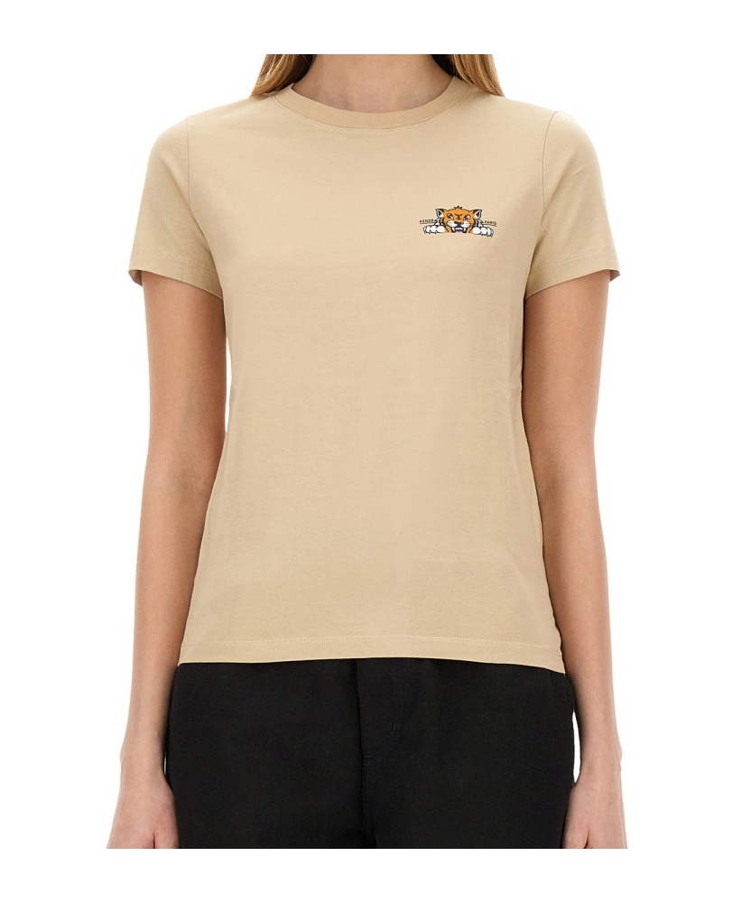 Kenzo Happy Tiger T-shirt In Nude