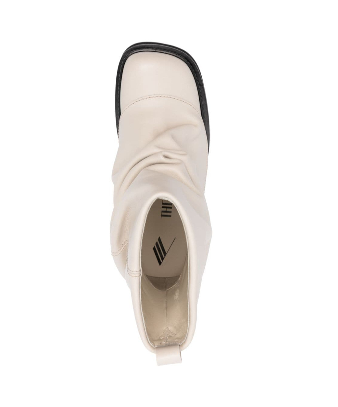 Attico Robin Leather Ankle Boots In White