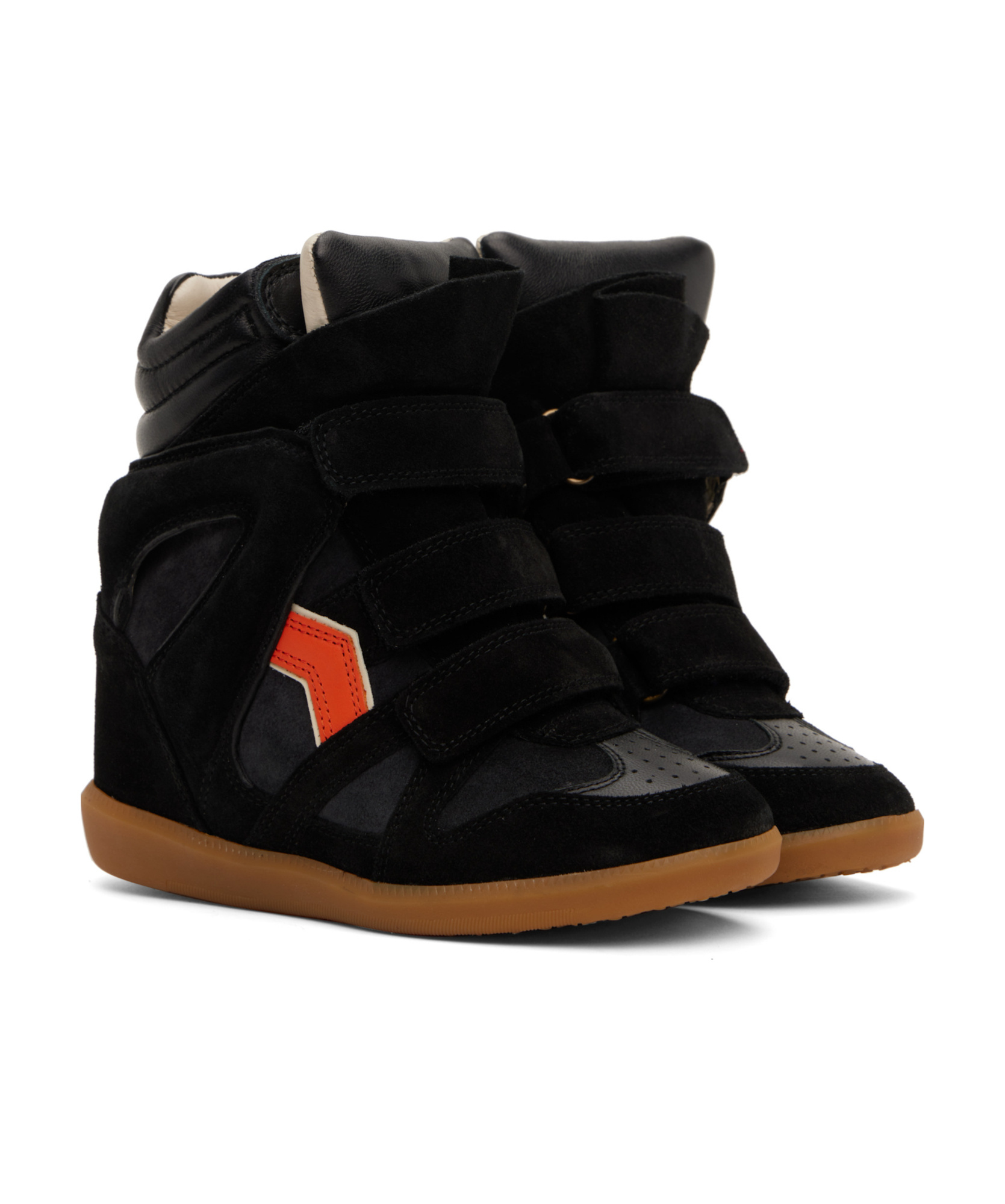 Isabel Marant Round Toe High Top Sneakers In Black