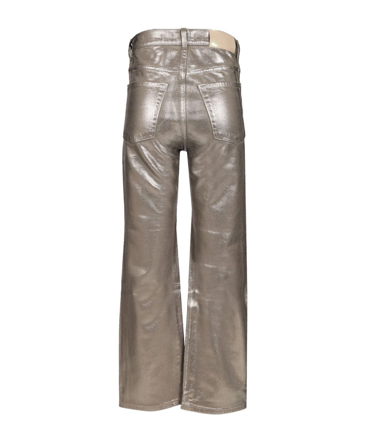 7 For All Mankind Logan Coated Trousers In Gold