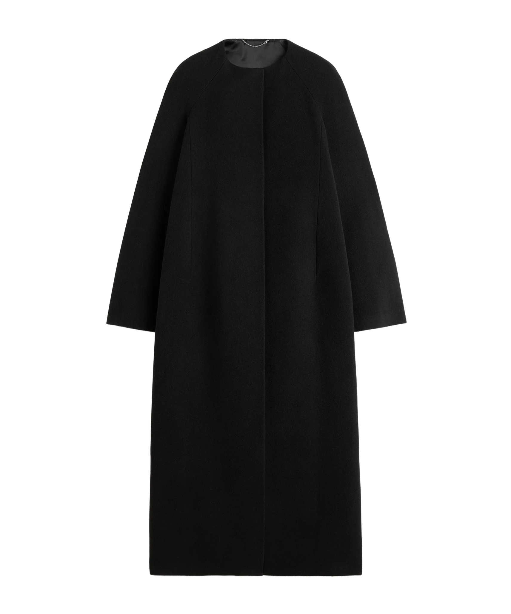 Totême Flared Sleeve Coat In Black