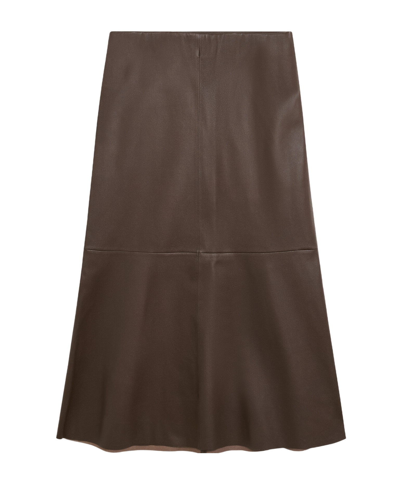 Shop By Malene Birger High Waist Midi Skirt In Brown