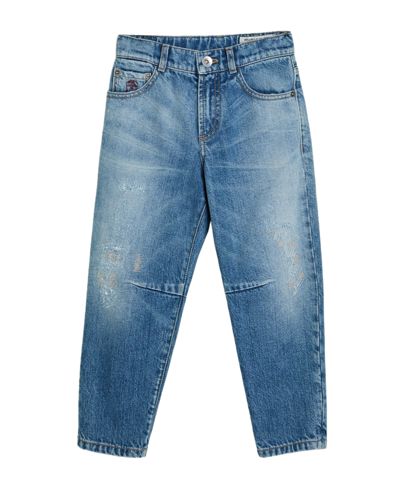 Brunello Cucinelli Belt-loop Jeans In Blue